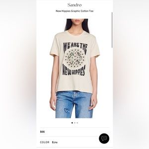 SandroNew Hippies Graphic Cotton Tee
